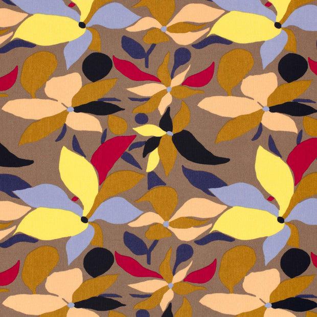 Borken Crepe fabric Taupe Grey matte 