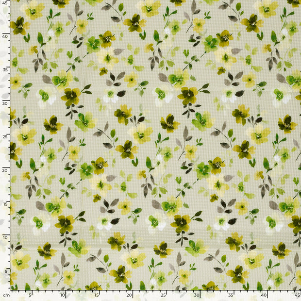 Waffle piqué fabric Mint