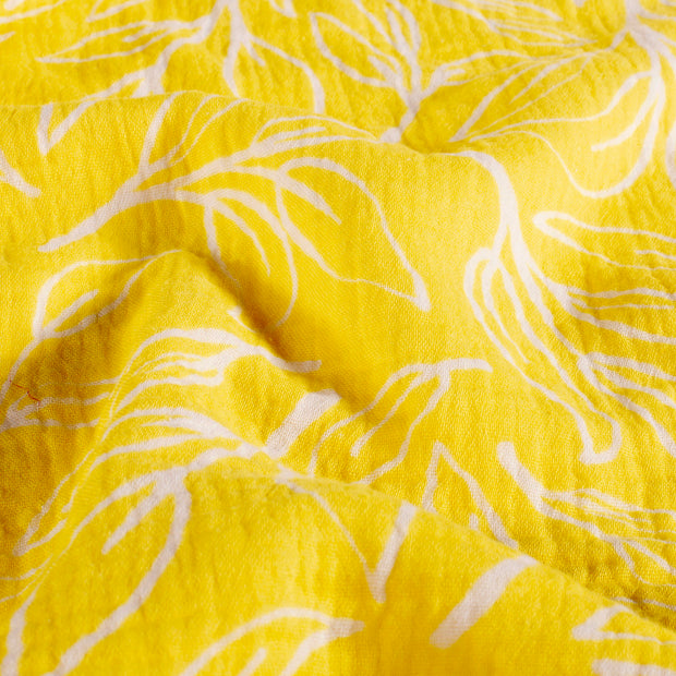 Muslin fabric Twigs Yellow