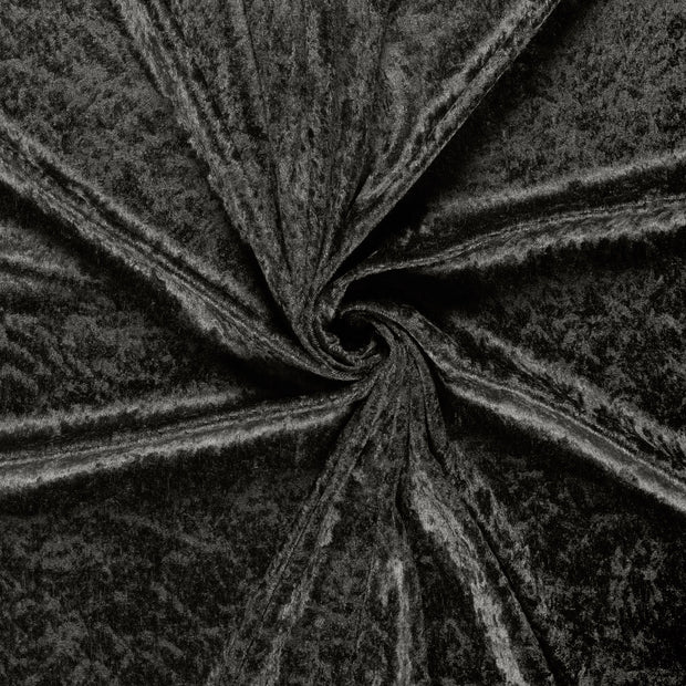 Velours fabric Dark Grey crushed 
