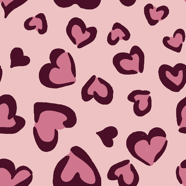 Aqua Protect (waterproof) fabric Hearts Light Pink