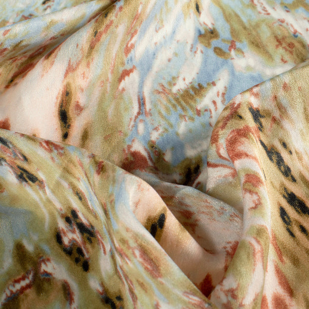 Satin Velvet fabric Abstract Brown Taupe