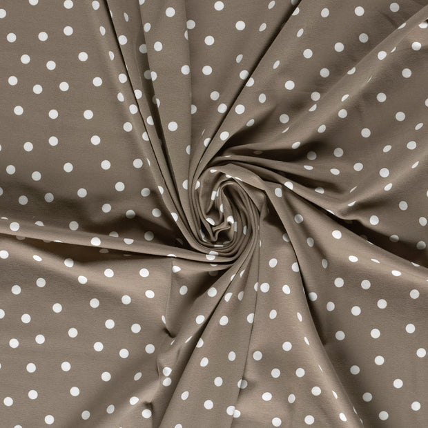 Jersey fabric Beige printed 