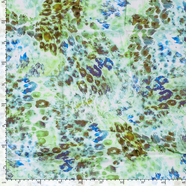 Viscosa Poplin tela Abstracto Verde