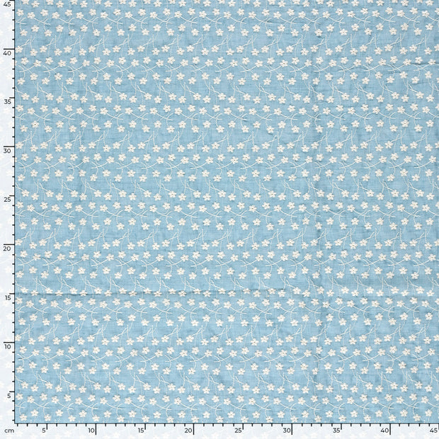 Lace fabric Flowers Sky Blue