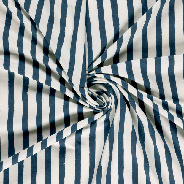 French Terry GOTS organic fabric Steel Blue digital printed 