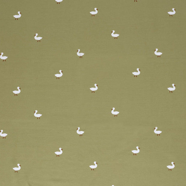 Jersey fabric Olive Green soft 