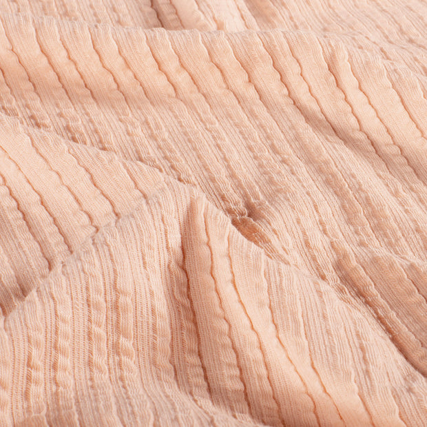 Rib Jacquard fabric Unicolour Salmon