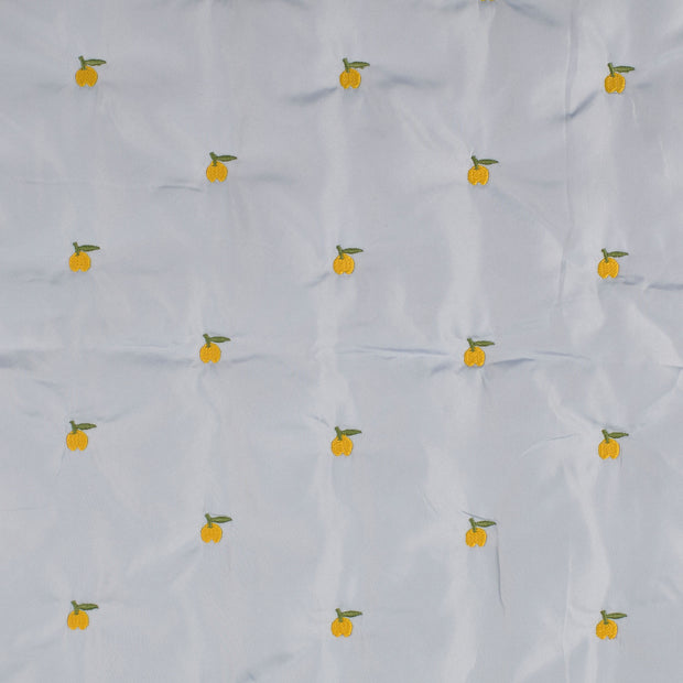 Woven Polyester fabric Fruits Light Blue