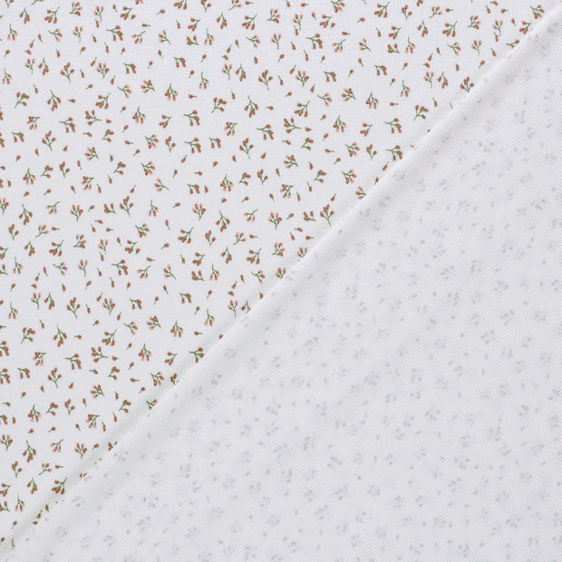 Rib Jersey fabric Flowers printed 