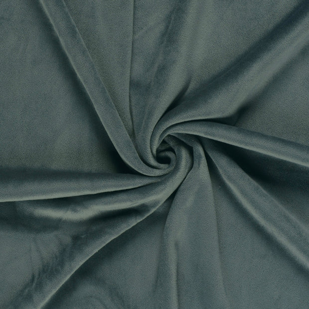 Velvet fabric Steel Blue brushed 