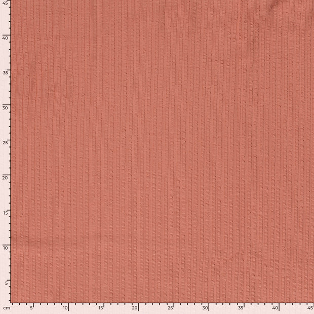 Rib Jacquard fabric Unicolour Coral