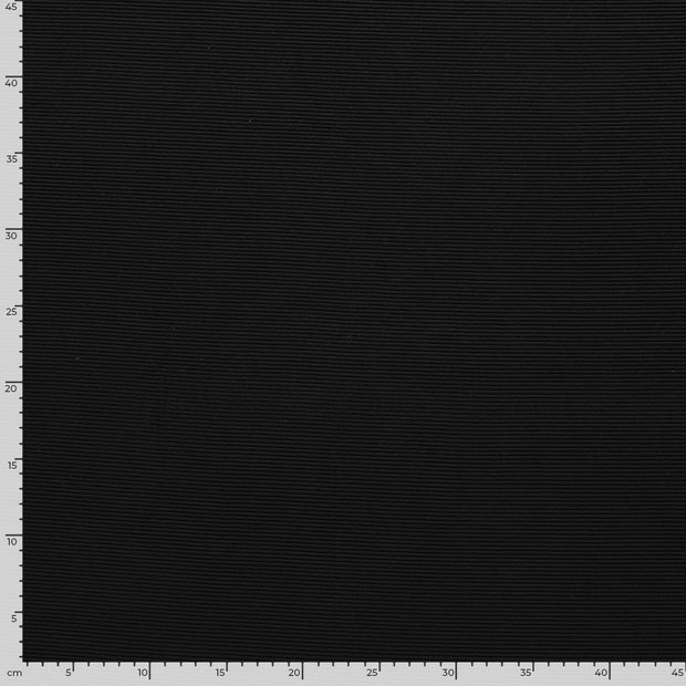 Ottoman jersey fabric Unicolour Black