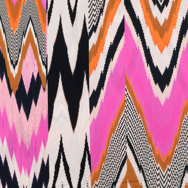 Viscose Poplin stof Geometrisch Multicolor