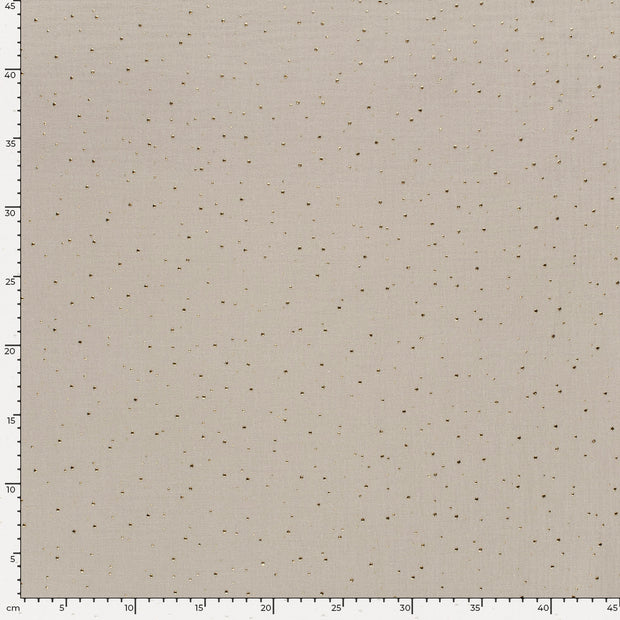Musselin fabrik Punkte Beige