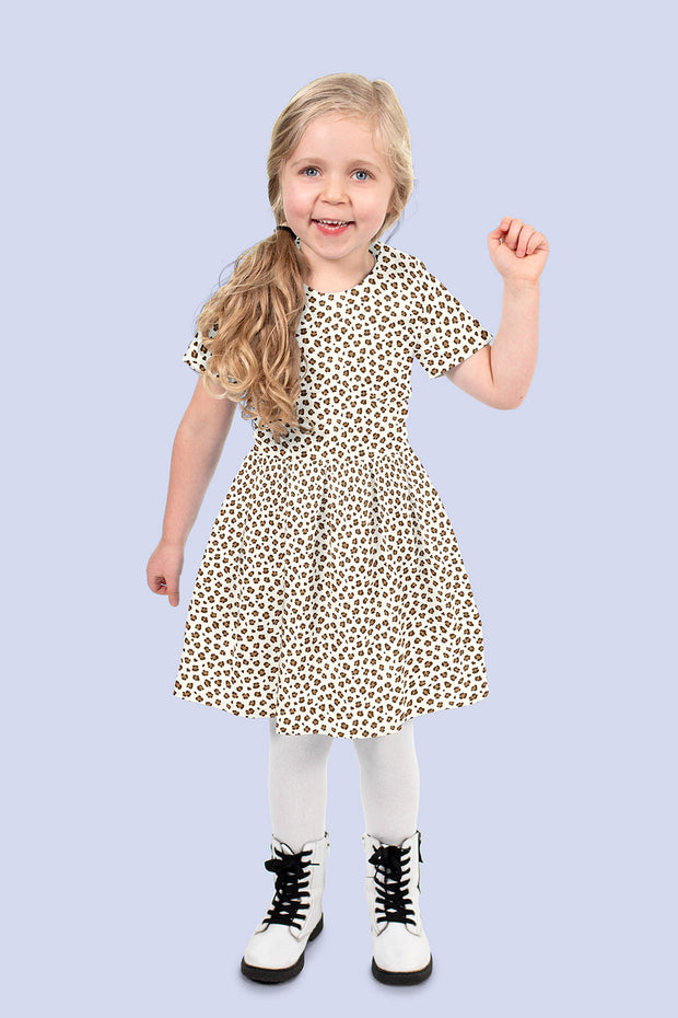 Cotton Poplin fabric Panther Off White