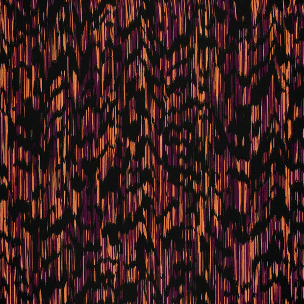 Viscose Nylon Crepe fabric Aubergine 