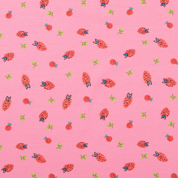 Jersey fabrik Obst & Früchte Helles Pink