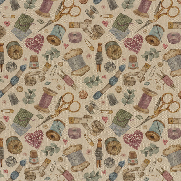 Linen Look fabric Multicolor matte 