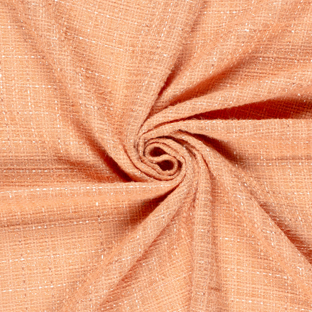 Jacquard fabrik Wollweiß Lurex 