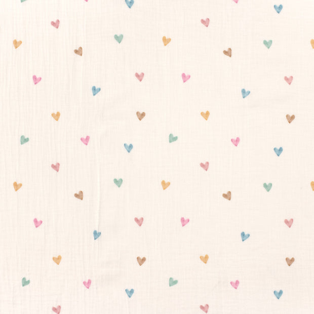 Muslin fabric Off White matte 