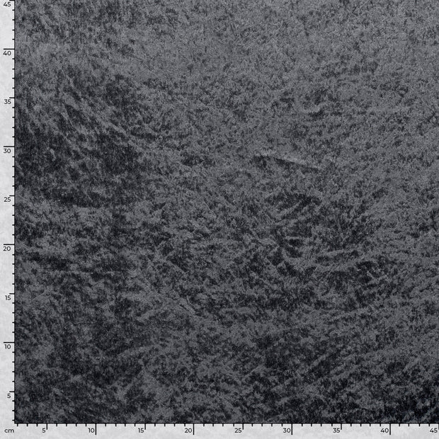 Velours fabric Unicolour Grey