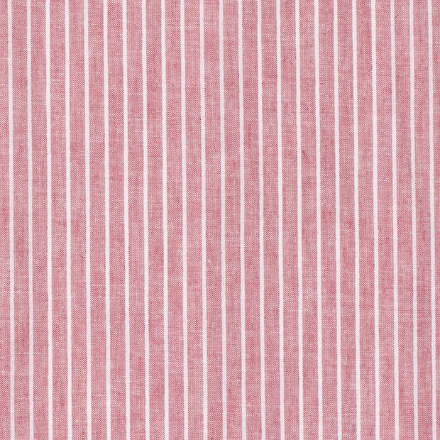 Chambré fabric Stripes Dark Red