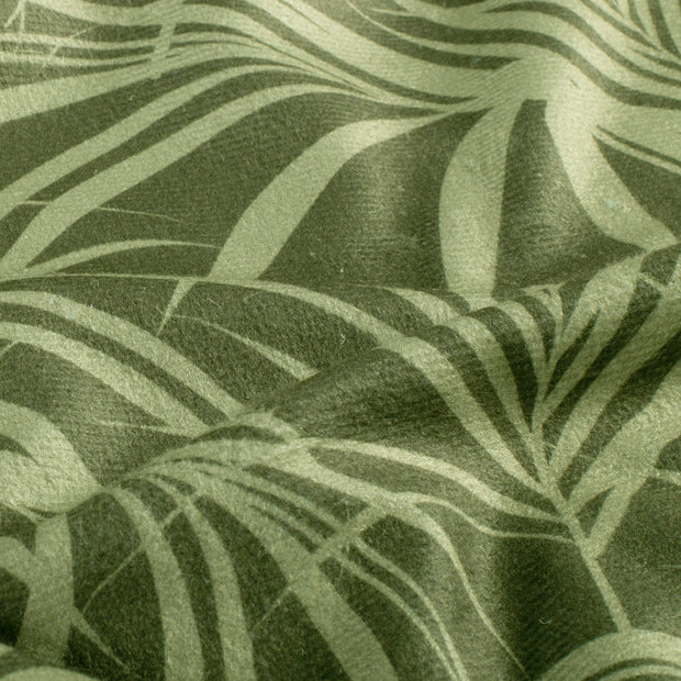 Beach towel fabric Leaves Olive Green