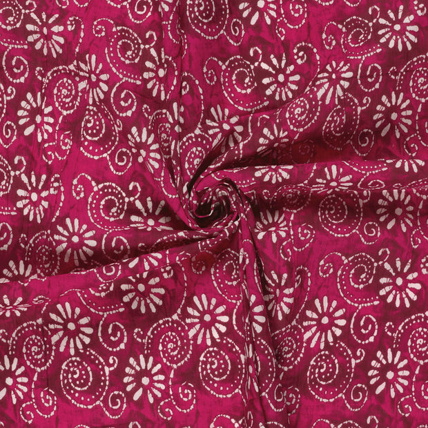 Voile fabrik Fuchsia bedruckt 