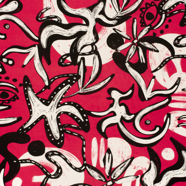 Viscose Vortex Jersey fabric Dark Red matte 