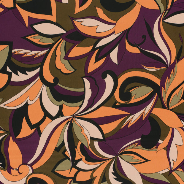 Satin Duchesse fabric Coral slightly shiny 