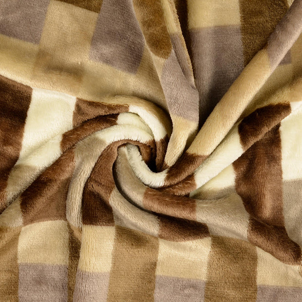 Fleece fabrik Beige bedruckt 