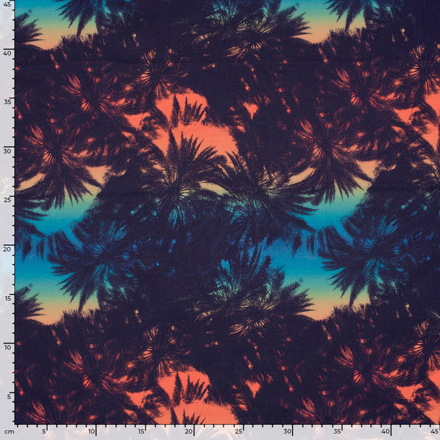 Swimshort water repellent recycled fabric Palmtrees Navy