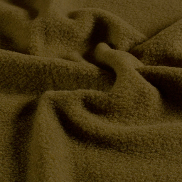 Fleece fabrik Melange Khaki-Grün