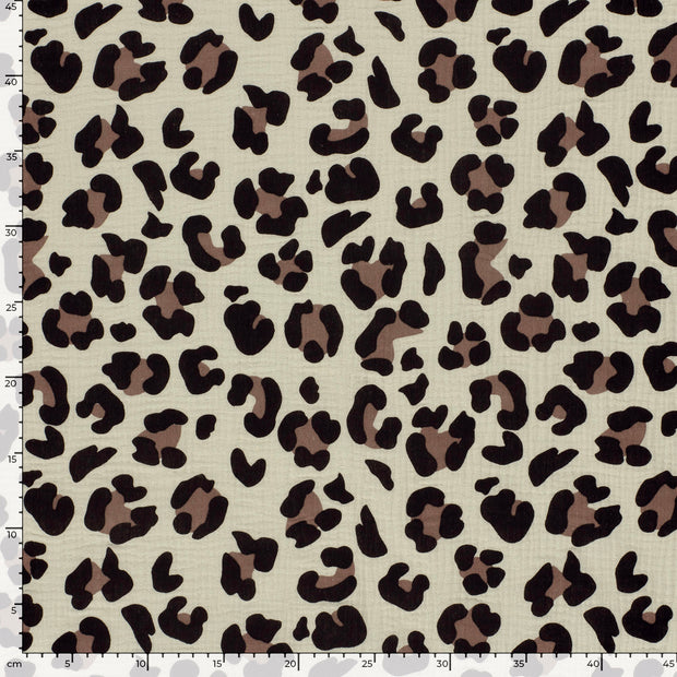 Muslin fabric Panther Beige
