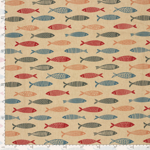 Linen Look fabric Fish Beige