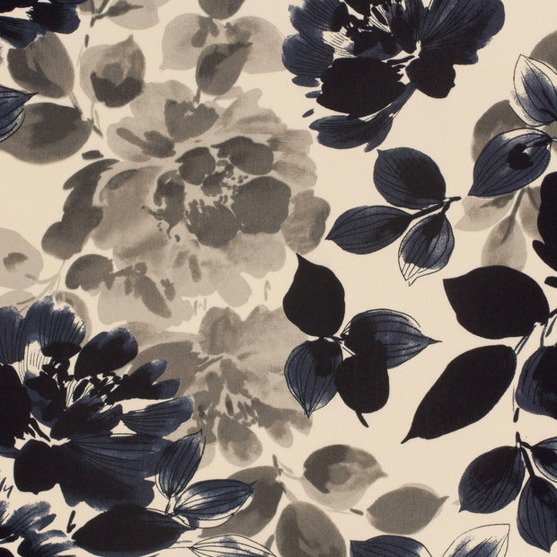 Borken Crepe fabric Off White matte 