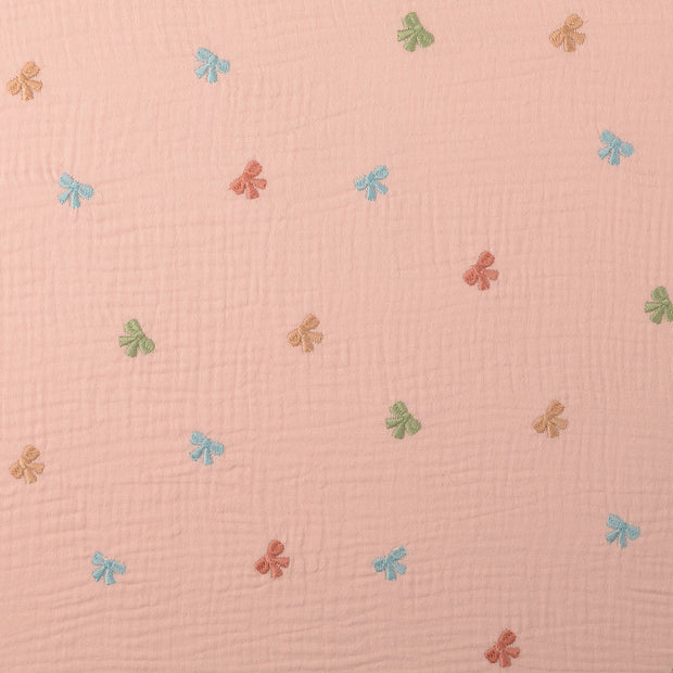 Muslin fabric Abstract Pink