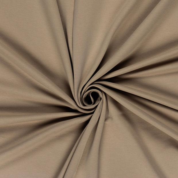 French Terry GOTS organic fabric Taupe Grey 