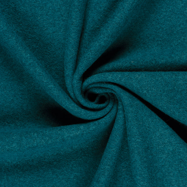 Chiffon en laine tissu Bleu Canard 