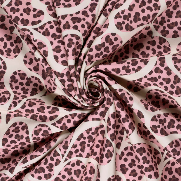 Softshell fabric Beige digital printed 