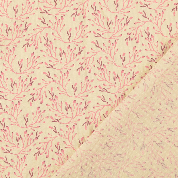 Seersucker fabric Light Pink 
