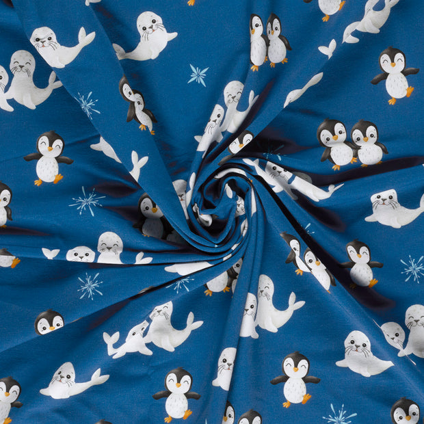 fabric Cobalt digital printed 
