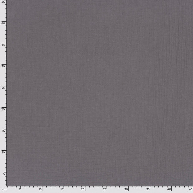 Muslin fabric Unicolour Taupe Grey