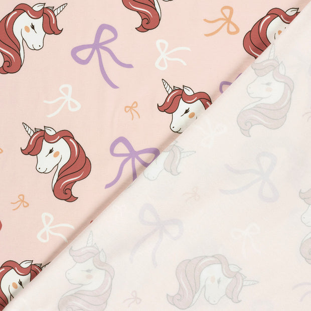Jersey fabric Unicorn printed 