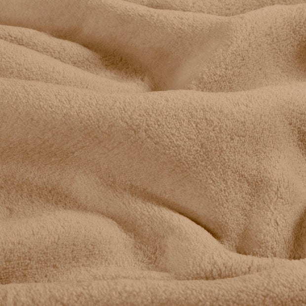 Coral Fleece fabric Unicolour Camel