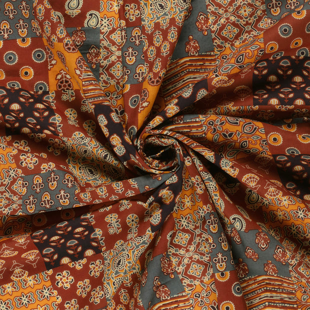 Voile fabric Red printed 