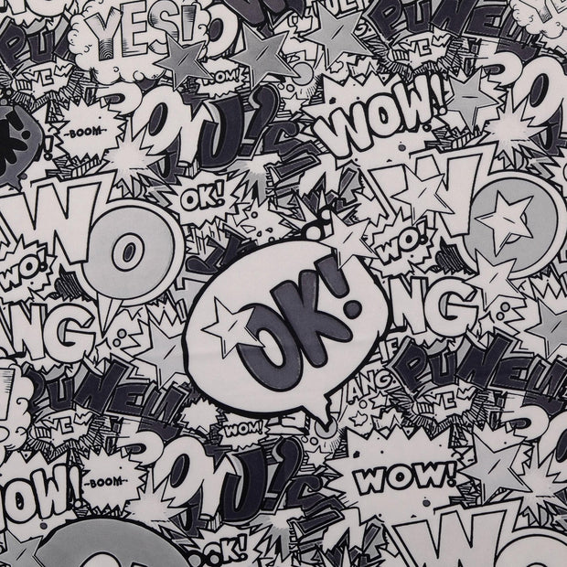Polyester Jersey fabrik Comic Grau