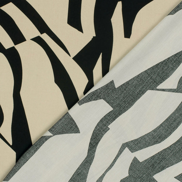Viscose Poplin fabric Abstract printed 