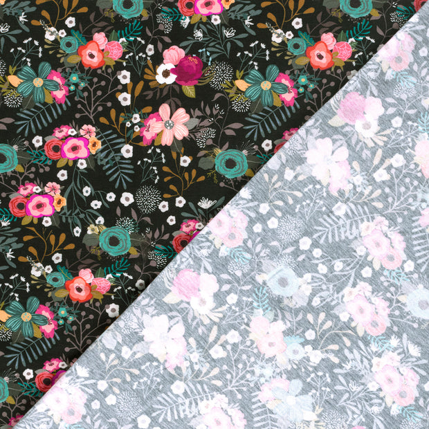 Jersey fabrik Blumen digital bedruckt 